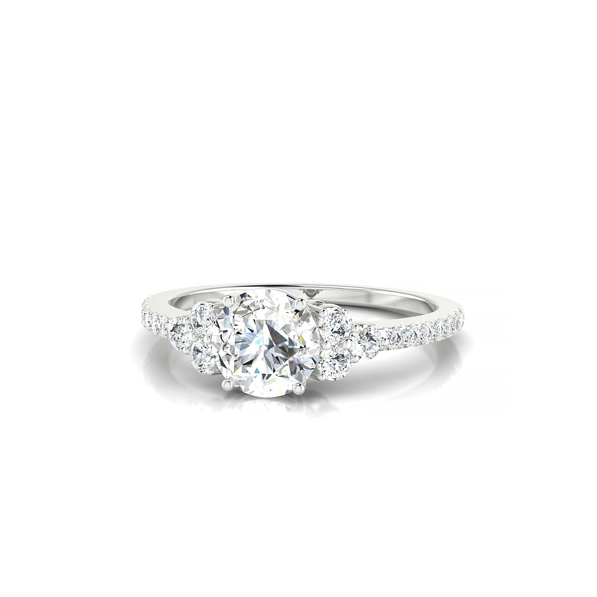 Reverie | 18k White Gold 5.7 mm Round Diamond Ring