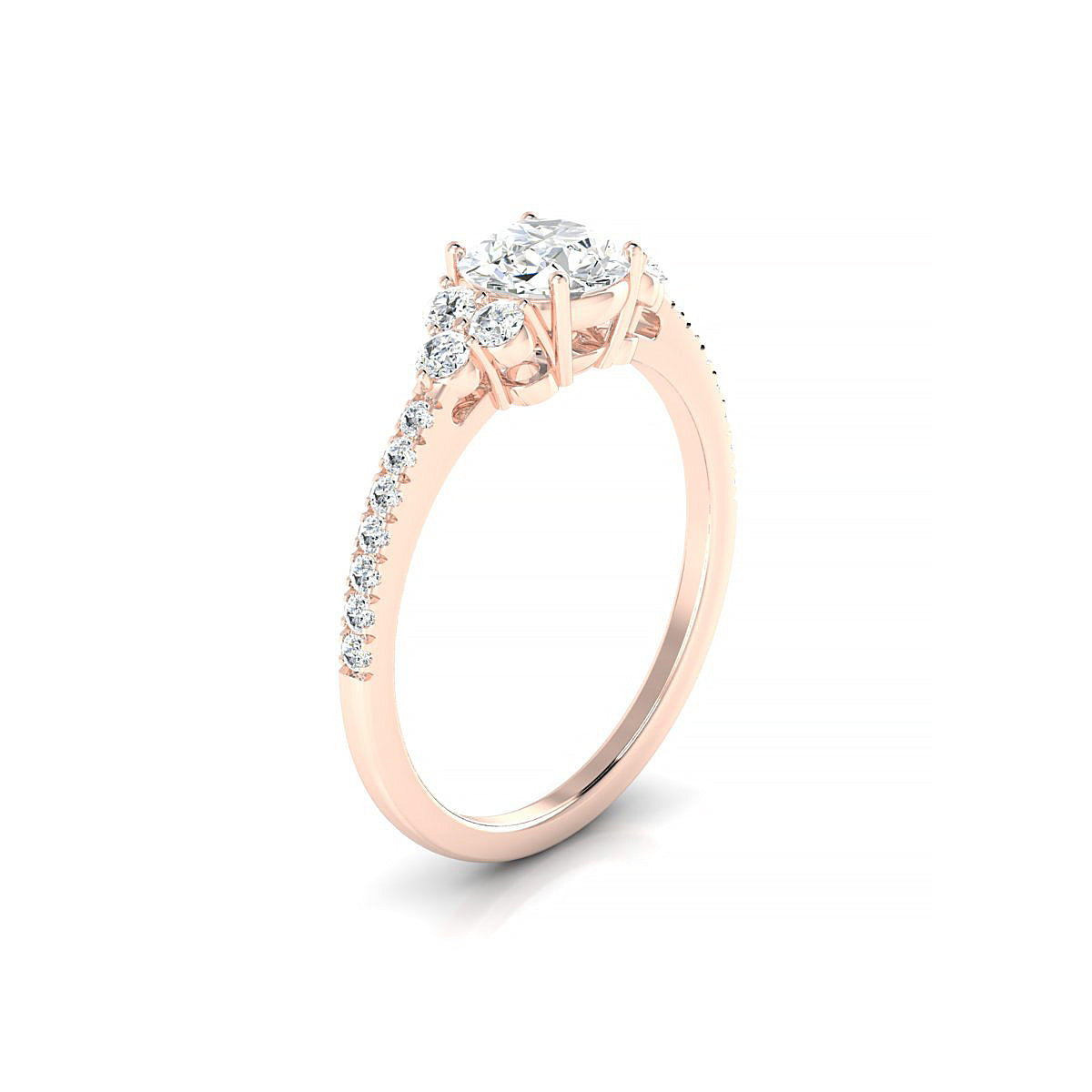 Reverie | 18k Rose Gold 5.7 mm Round Diamond Ring