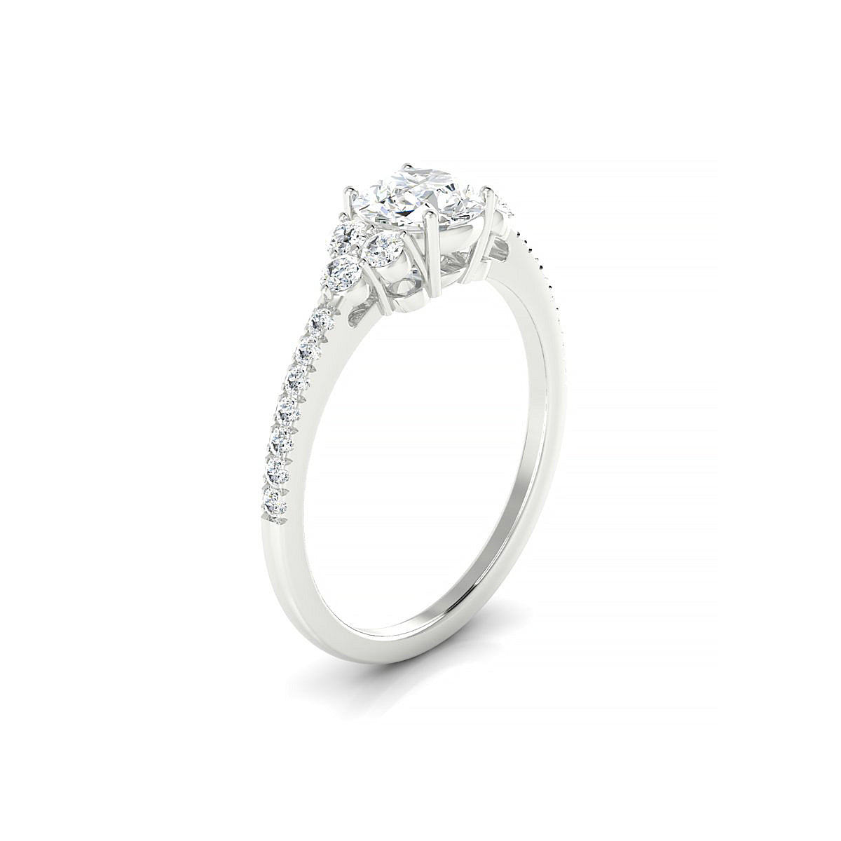 Reverie | 18k White Gold 5.7 mm Round Diamond Ring