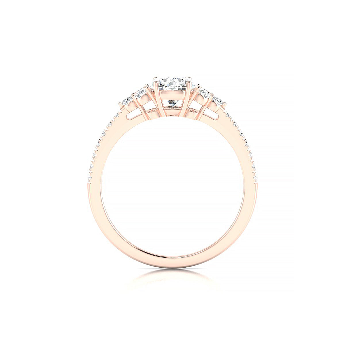 Reverie | 18k Rose Gold 5.7 mm Round Diamond Ring