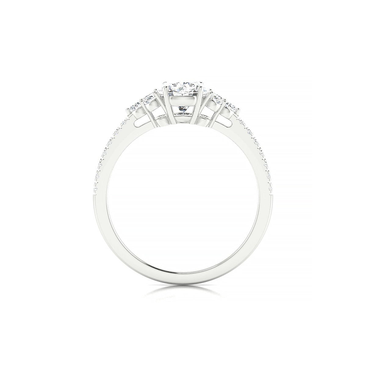 Reverie | 18k White Gold 5.7 mm Round Diamond Ring