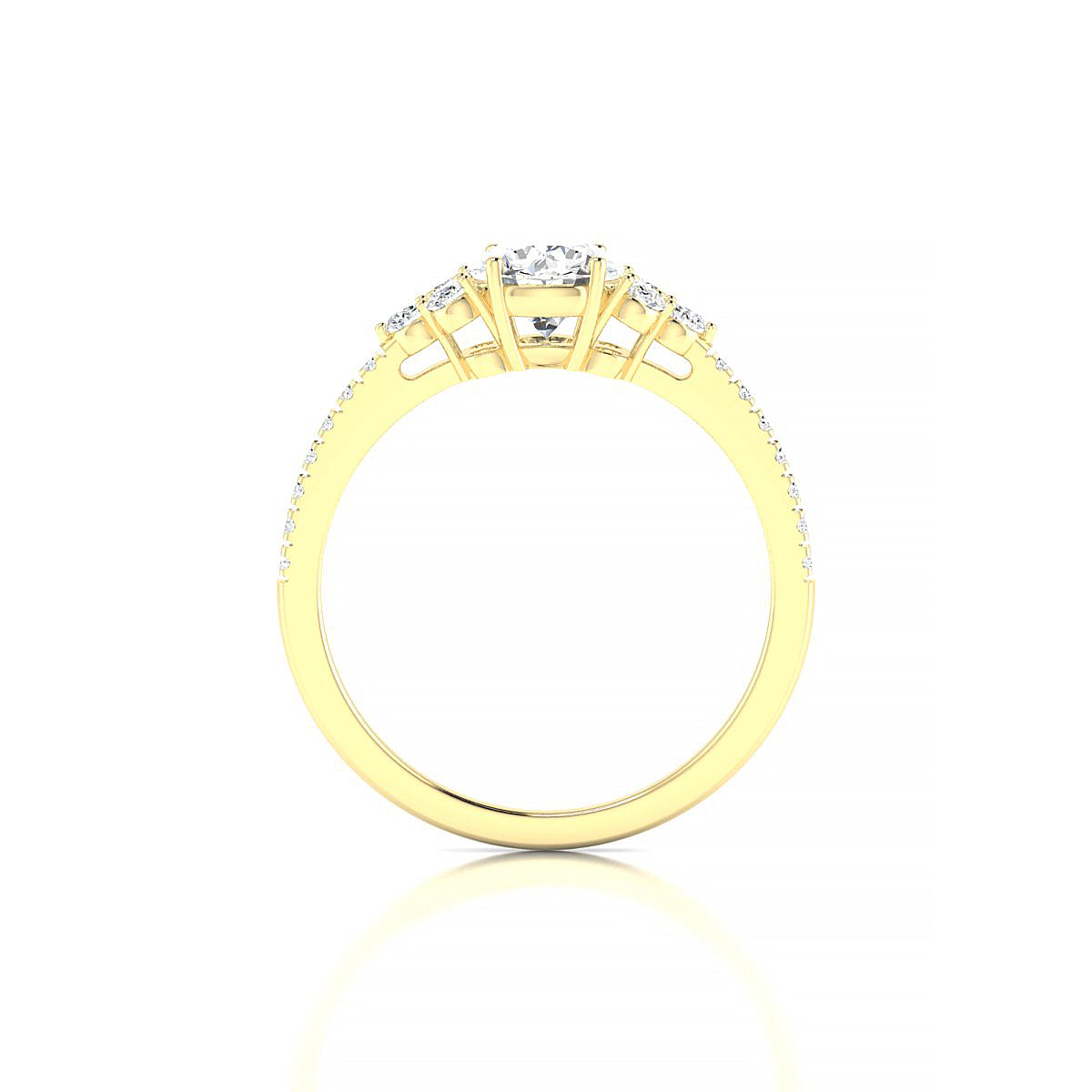 Reverie | 18k Yellow Gold 5.7 mm Round Diamond Ring