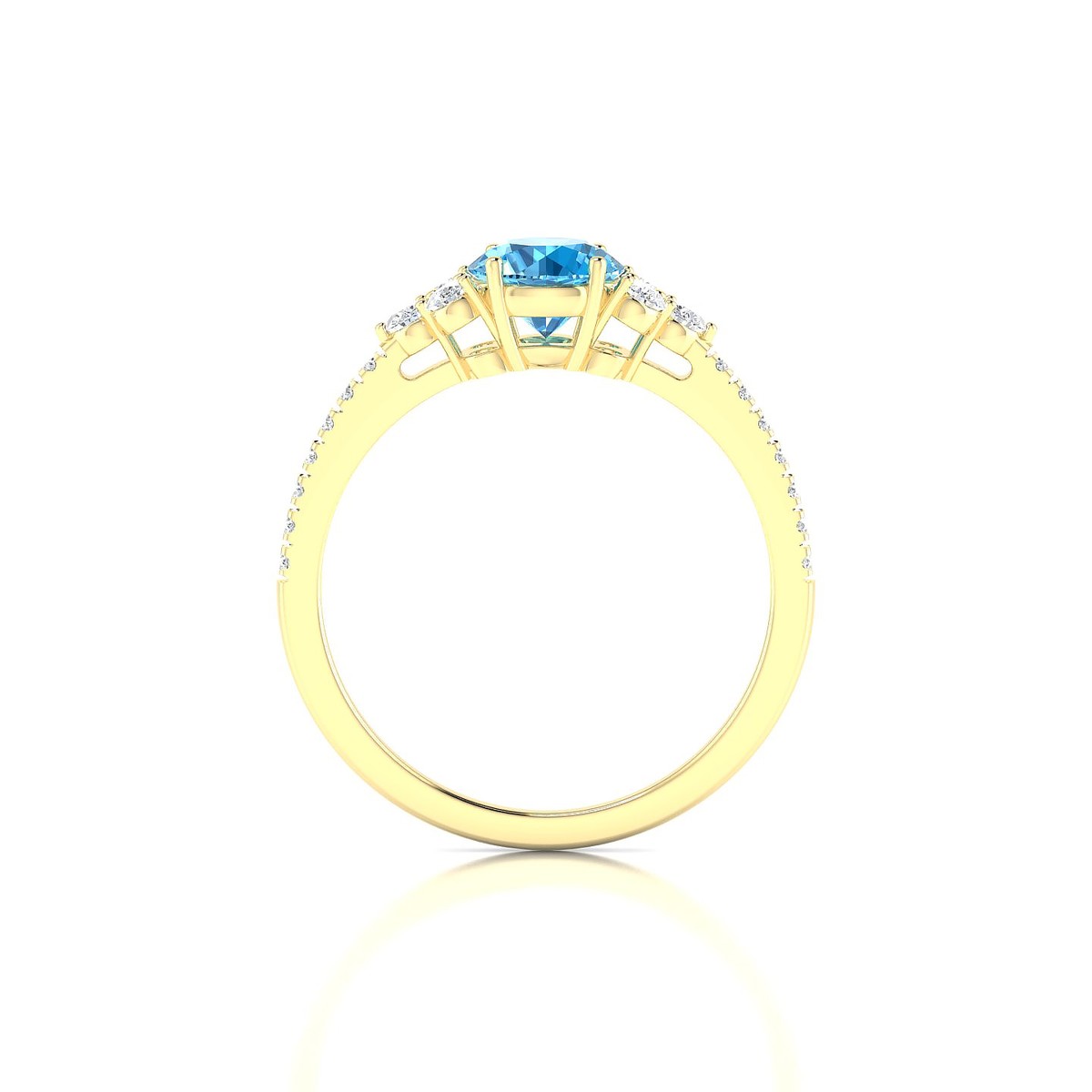 Reverie | 18k Yellow Gold 6 mm Round Topaz Ring