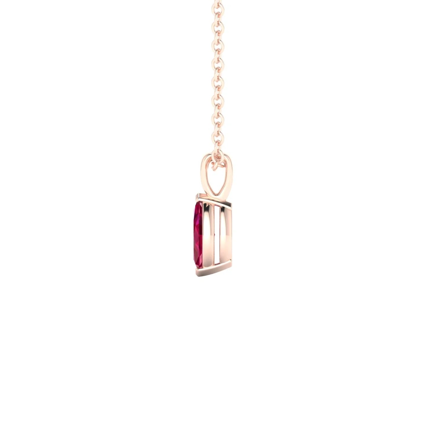 Reverse | 18k Rose Gold 6 x 3 mm Marquise Ruby Pendant