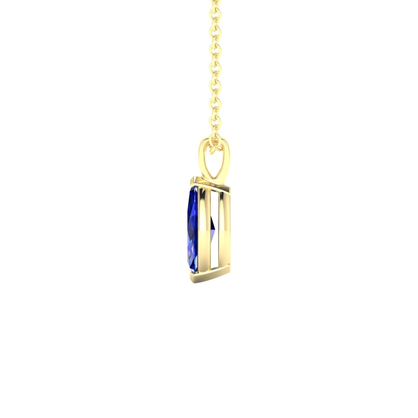 Reverse | 18k Yellow Gold 8 x 4 mm Marquise Sapphire Pendant