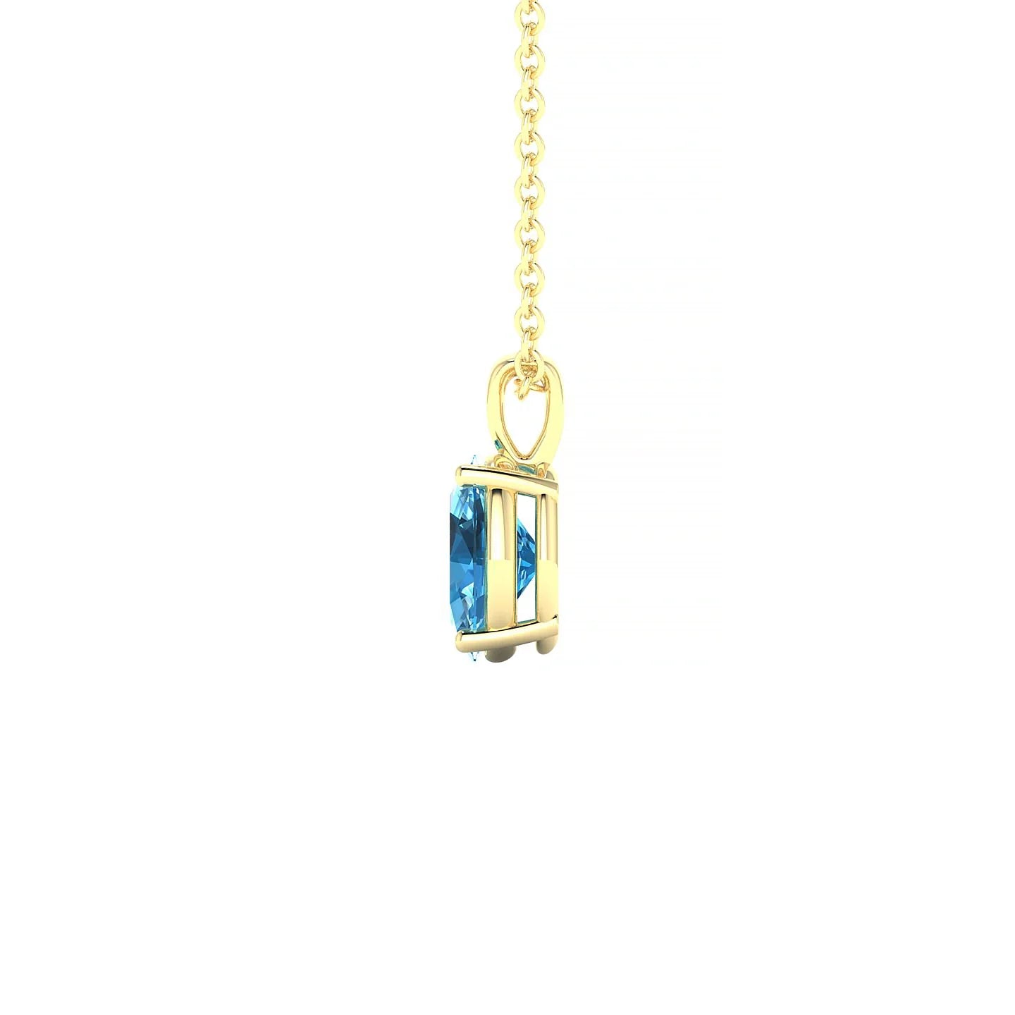 Reverse | 18k Yellow Gold 7 x 5 mm Oval Topaz Pendant