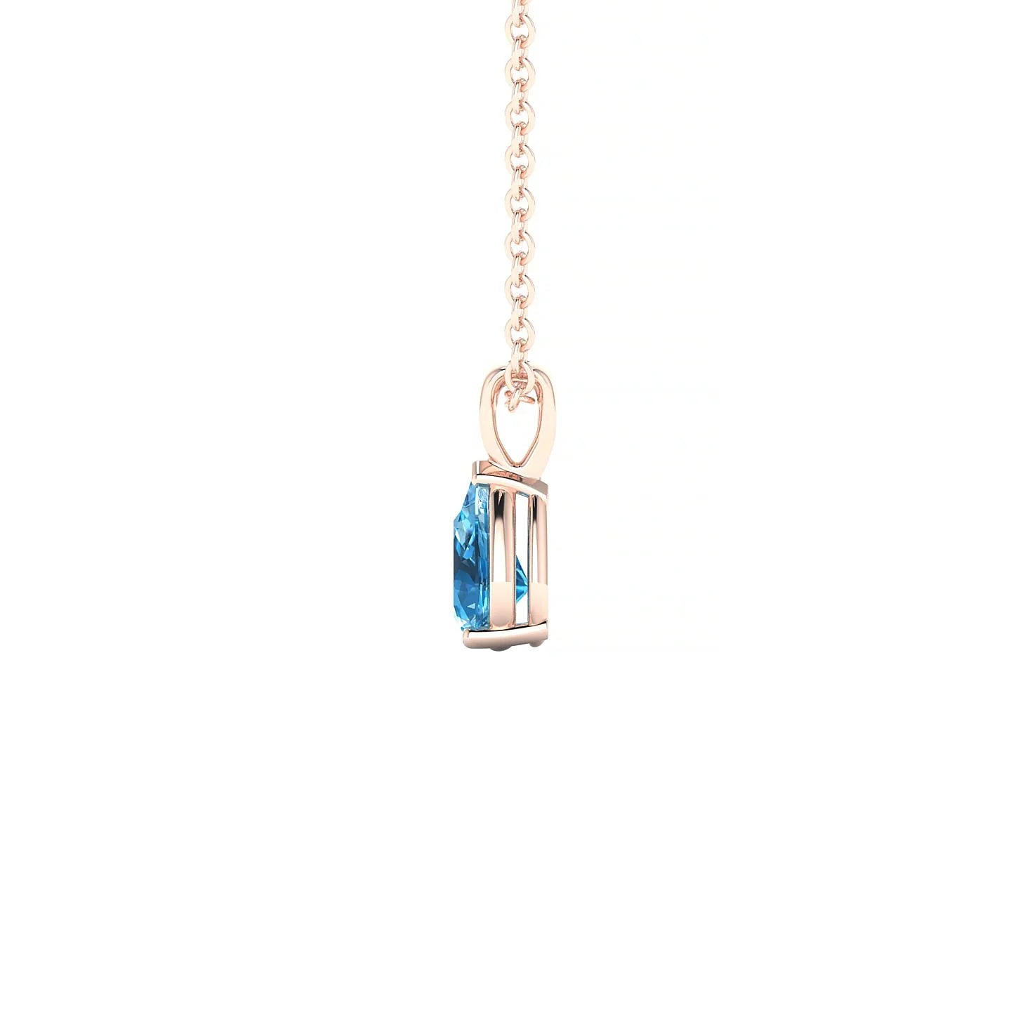 Reverse | 18k Rose Gold 6 x 4 mm Pear Topaz Pendant
