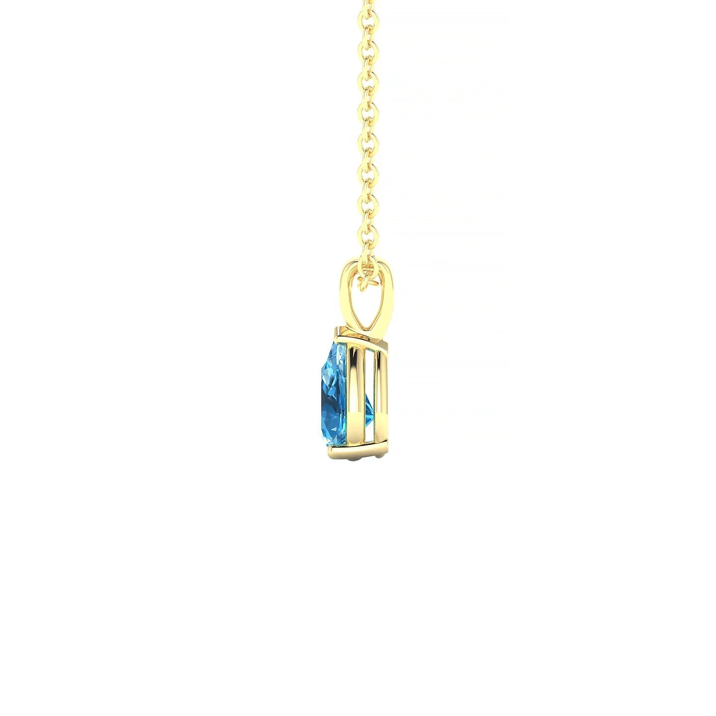 Reverse | 18k Yellow Gold 6 x 4 mm Pear Topaz Pendant