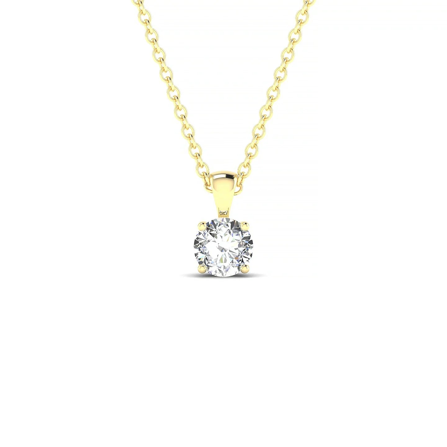 Reverse | 18k Yellow Gold 4.2 mm Round Diamond Pendant