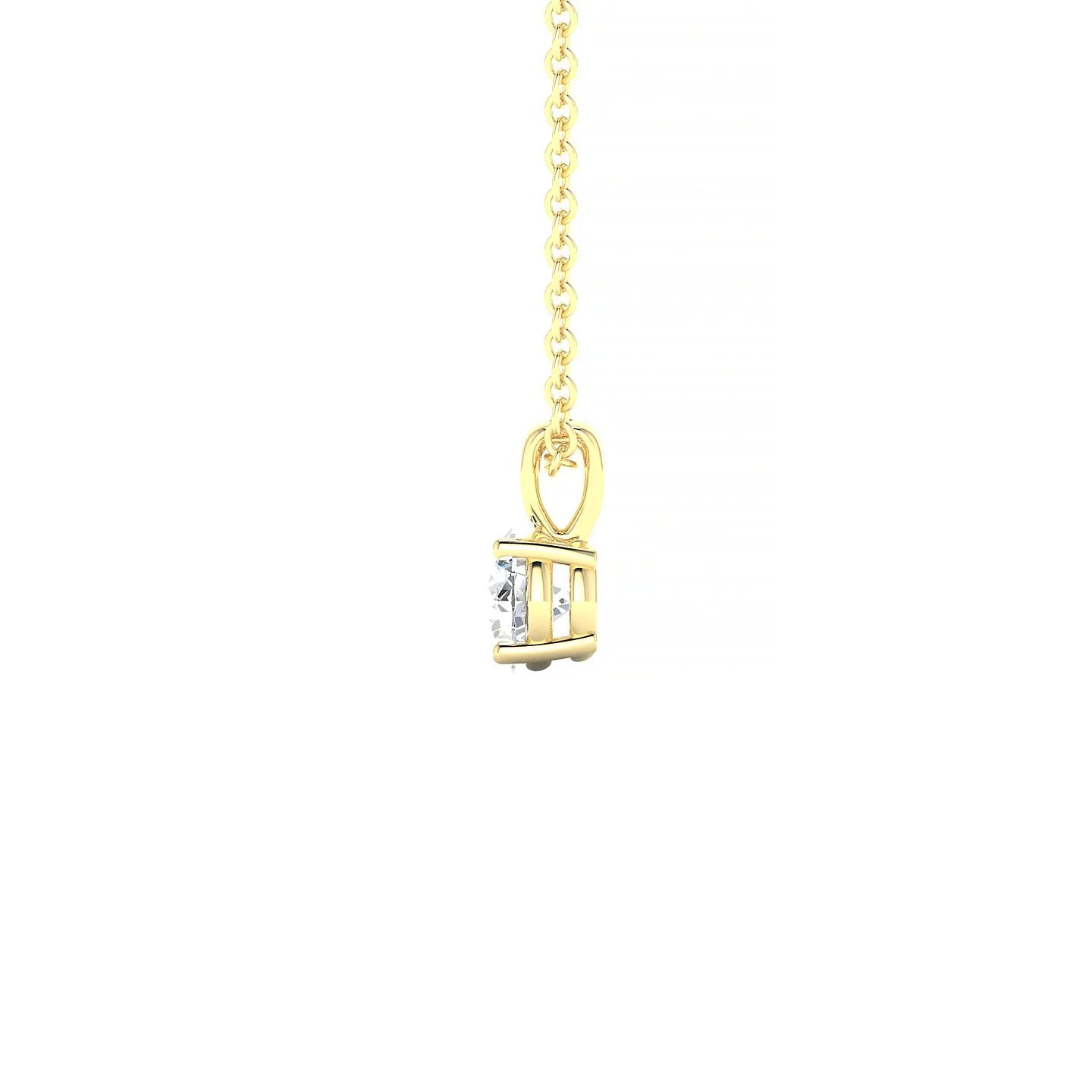 Reverse | 18k Yellow Gold 4.2 mm Round Diamond Pendant