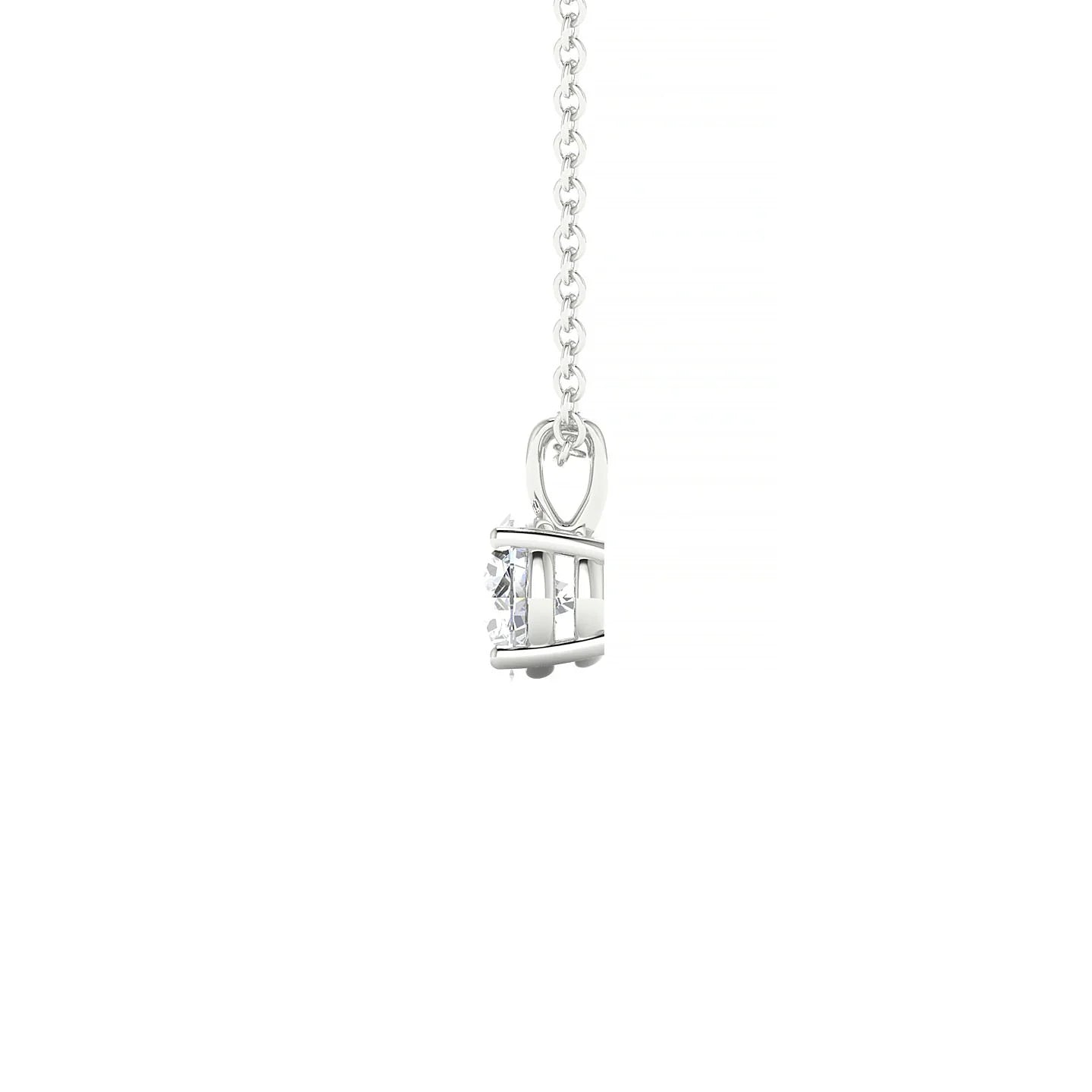 Reverse | 18k White Gold 5.2 mm Round Diamond Pendant