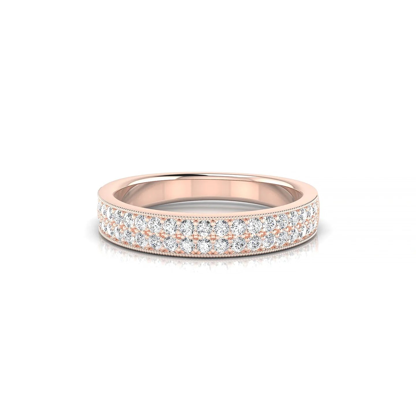 Rhyme | 18k Rose Gold 1.3 mm Round Diamond Ring