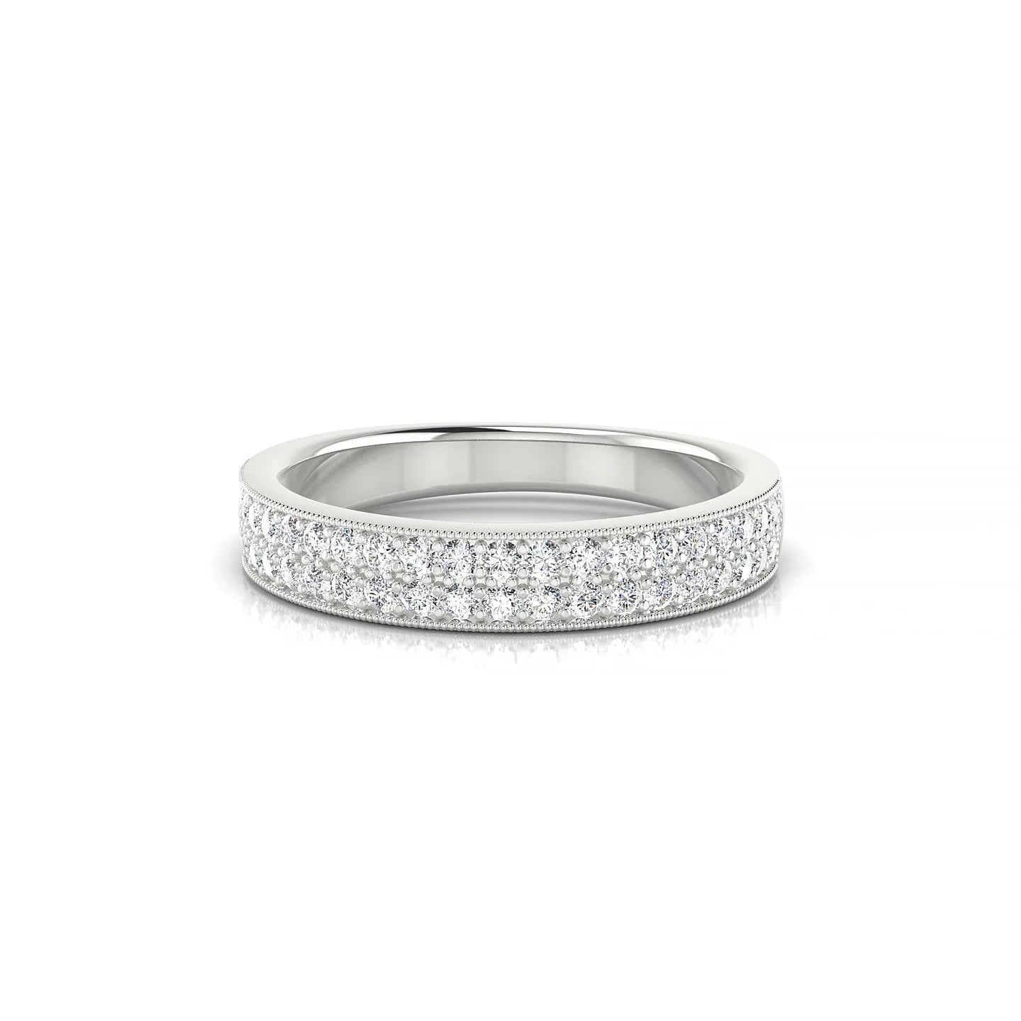 Rhyme | 18k White Gold 1.3 mm Round Diamond Ring