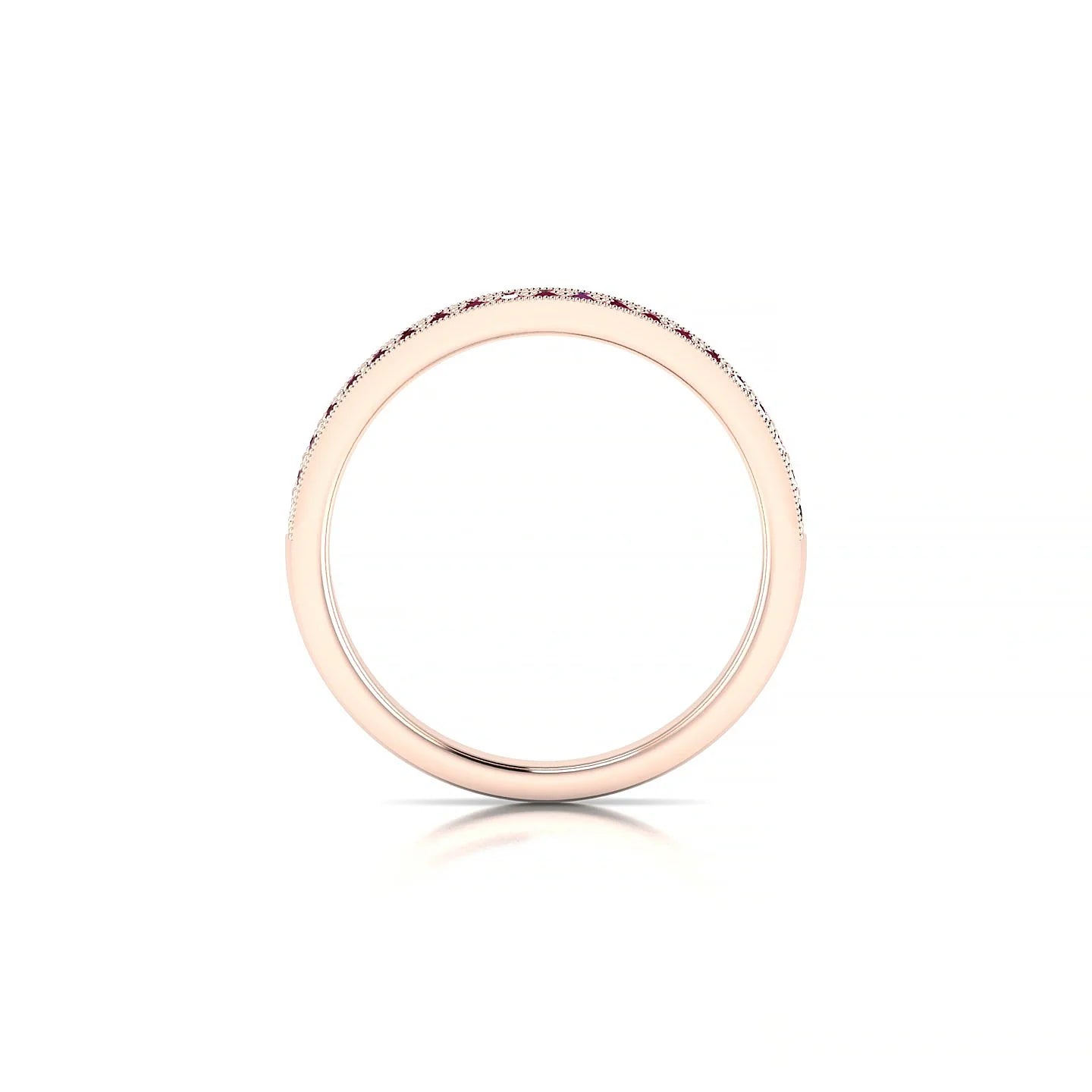 Rhyme | 18k Rose Gold 1.3 mm Round Ruby Ring