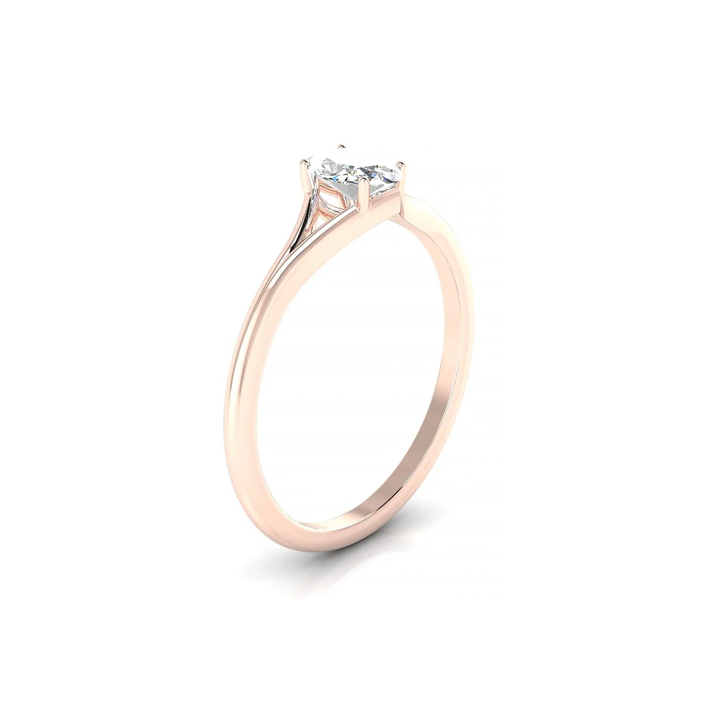 Rise | 18k Rose Gold 6 x 4 mm Oval Diamond Ring