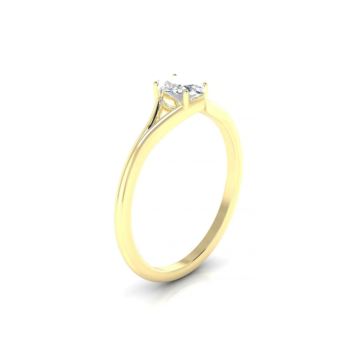 Rise | 18k Yellow Gold 6 x 4 mm Oval Diamond Ring