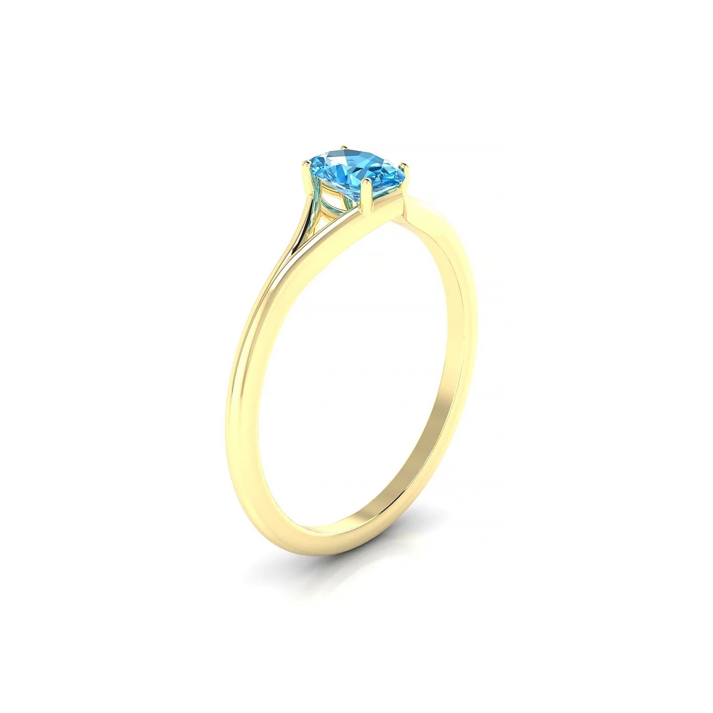 Rise | 18k Yellow Gold 6 x 4 mm Oval Topaz Ring