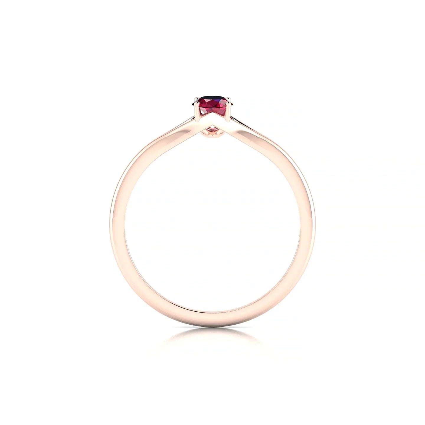 Rise | 18k Rose Gold 6 x 4 mm Oval Ruby Ring
