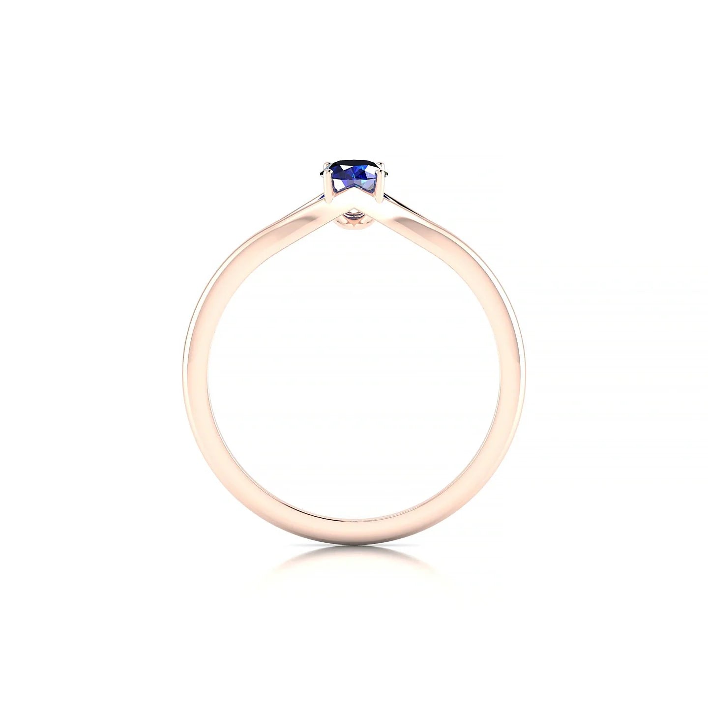 Rise | 18k Rose Gold 6 x 4 mm Oval Sapphire Ring