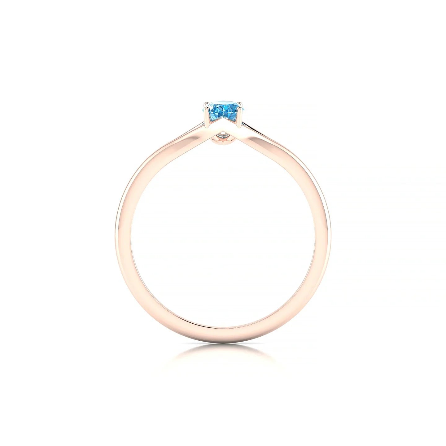 Rise | 18k Rose Gold 6 x 4 mm Oval Topaz Ring