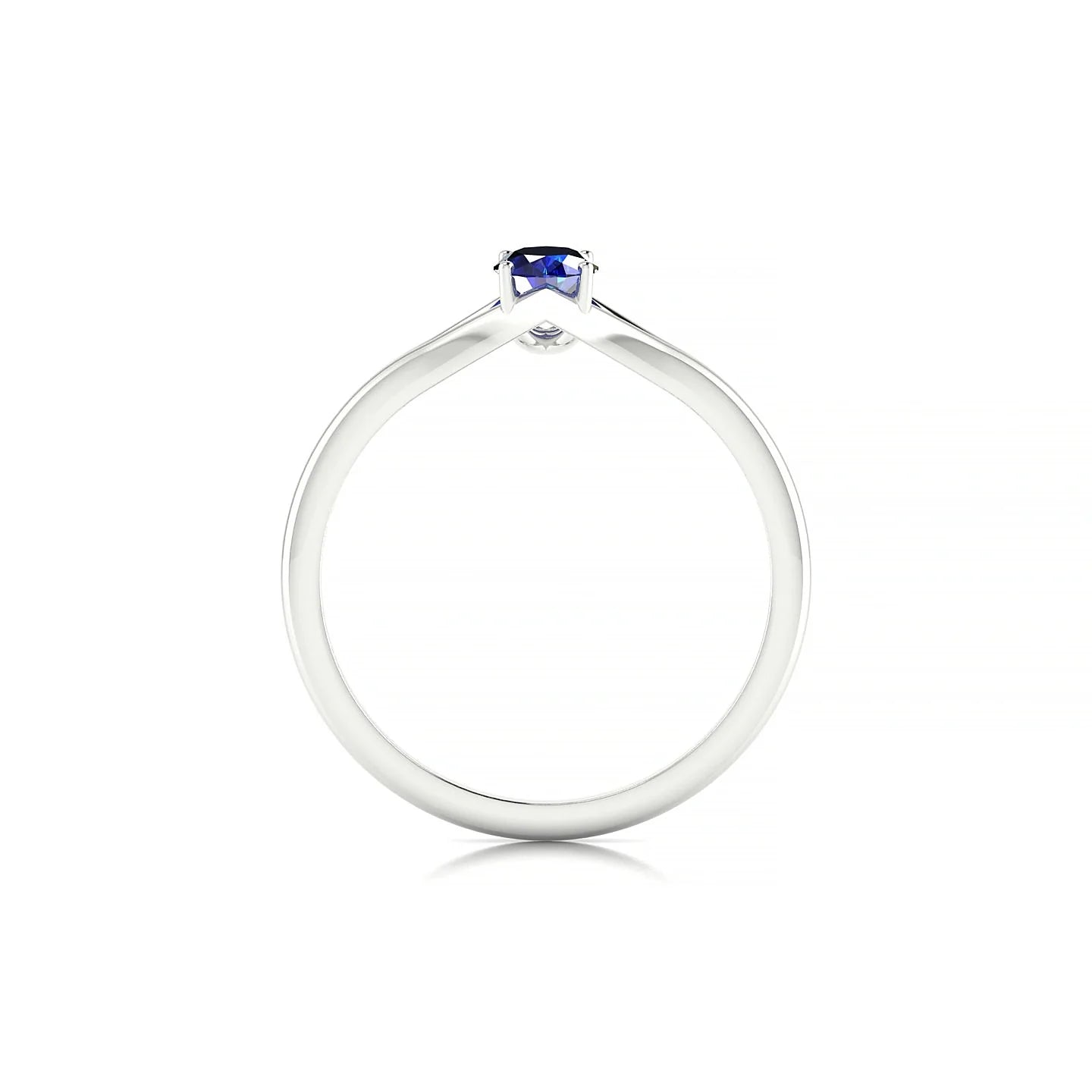 Rise | 18k White Gold 6 x 4 mm Oval Sapphire Ring