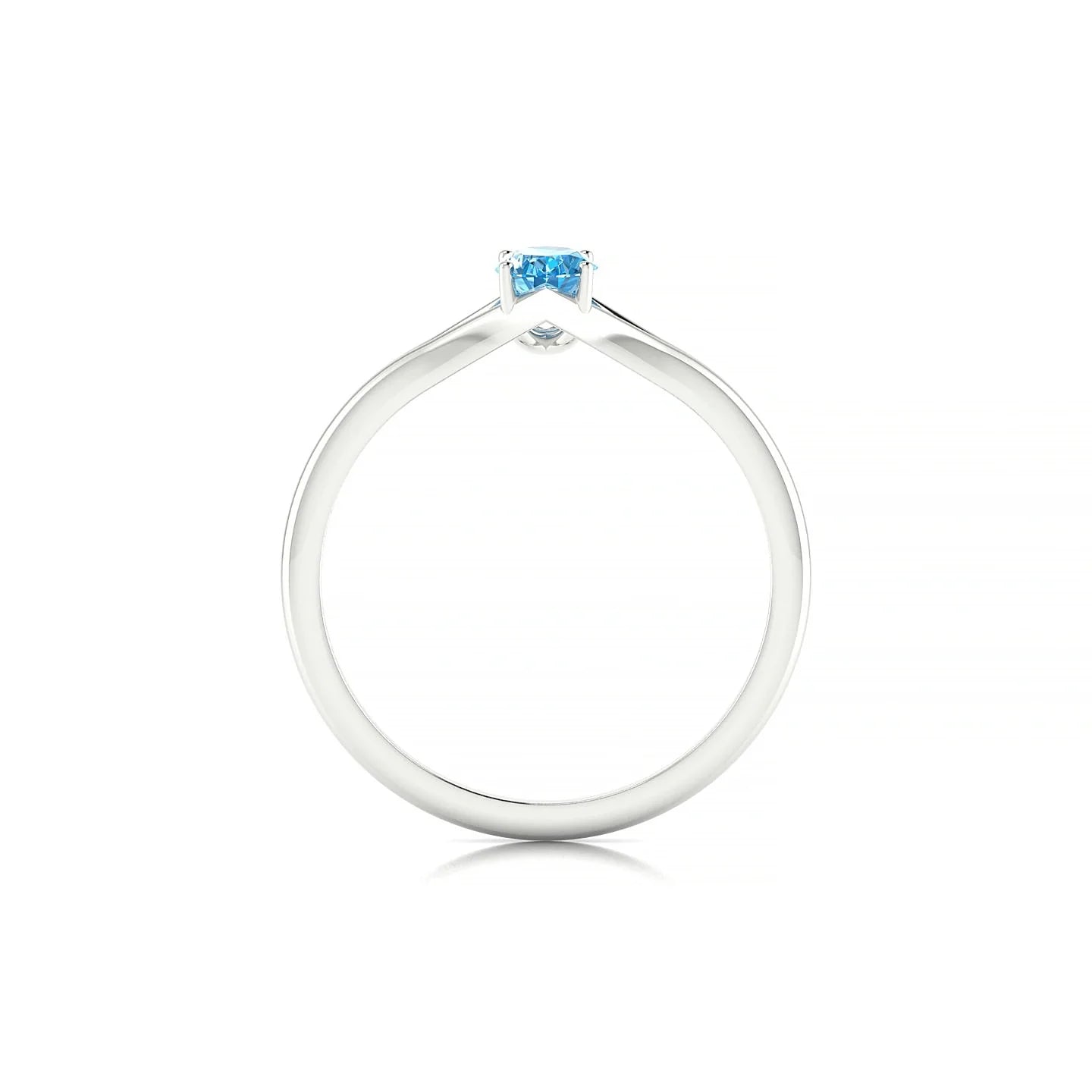 Rise | 18k White Gold 6 x 4 mm Oval Topaz Ring
