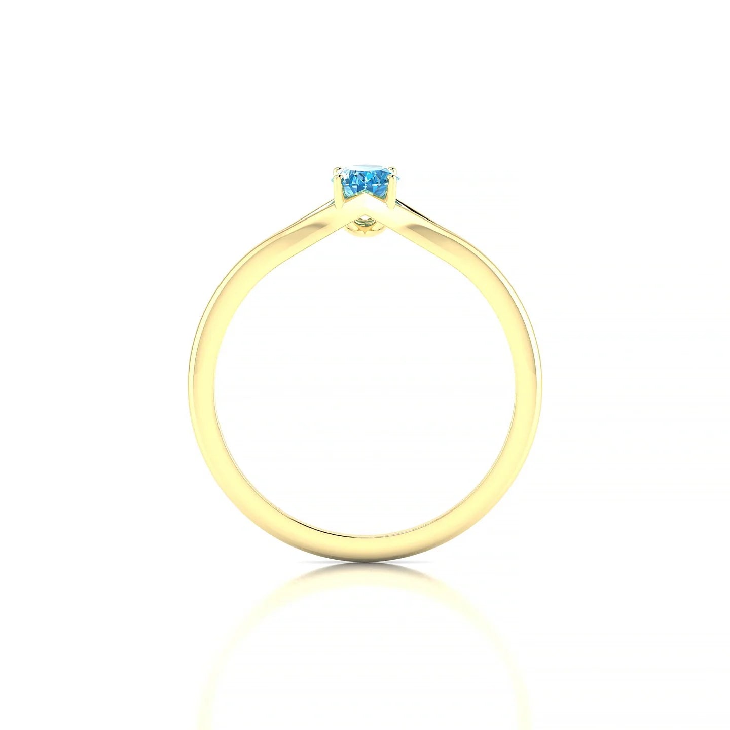 Rise | 18k Yellow Gold 6 x 4 mm Oval Topaz Ring
