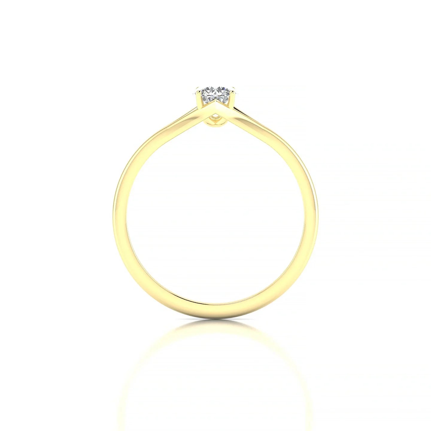Rise | 18k Yellow Gold 4.2 mm Round Diamond Ring