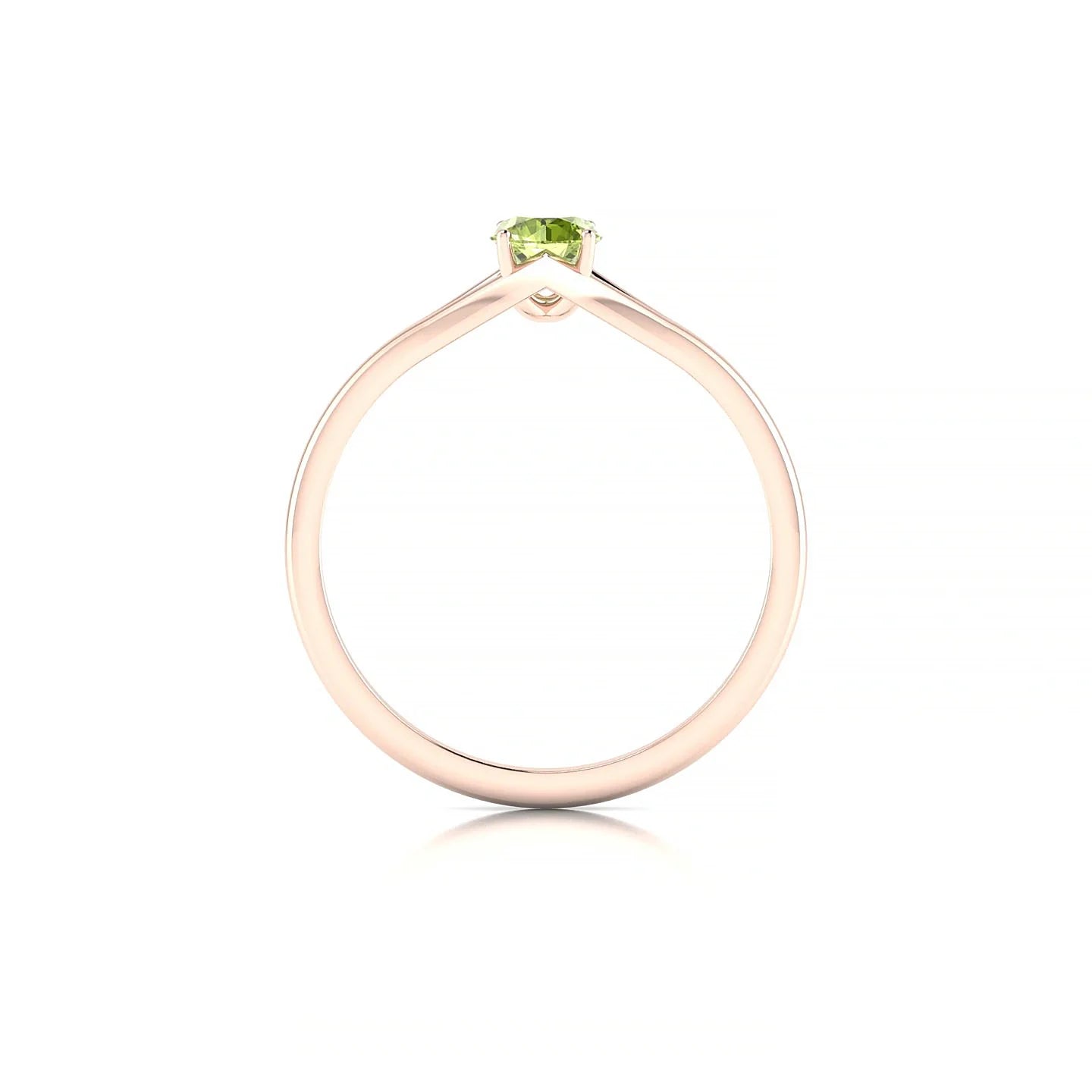 Rise | 18k Rose Gold 4.5 mm Round Peridot Ring