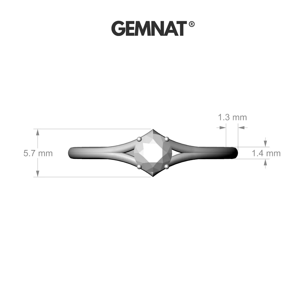 Rise | 18k Yellow Gold 4.5 mm Round Emerald Ring