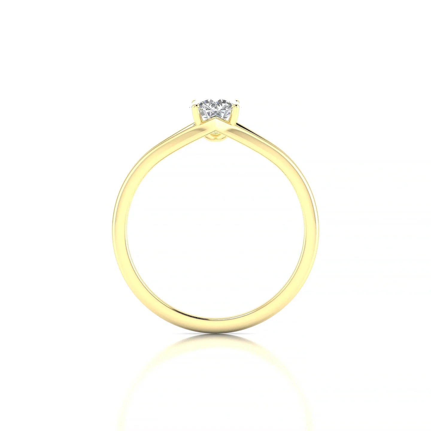 Rise | 18k Yellow Gold 5.2 mm Round Diamond Ring