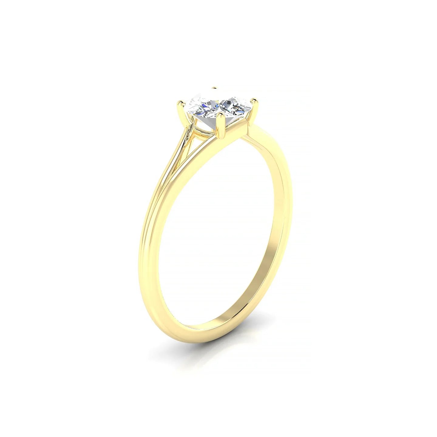 Rise | 18k Yellow Gold 5.7 mm Round Diamond Ring