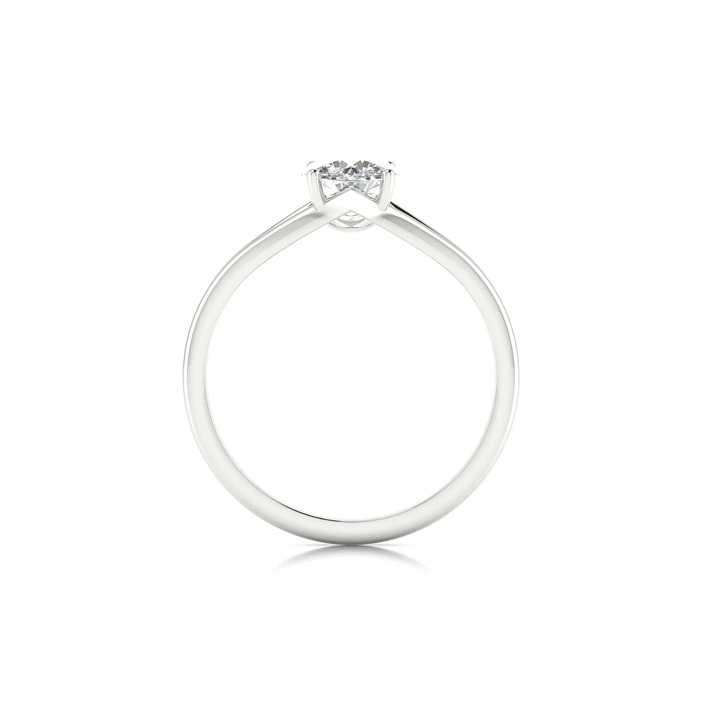 Rise | 18k White Gold 5.7 mm Round Diamond Ring