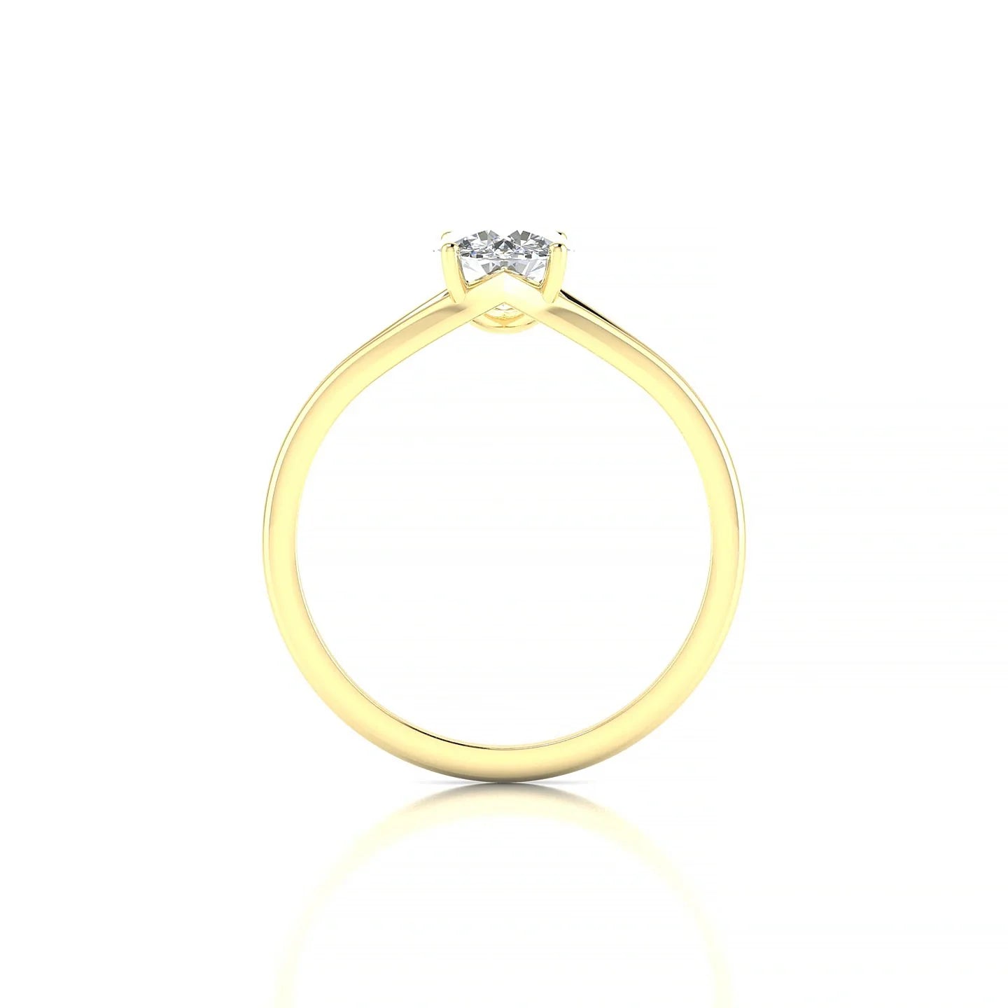 Rise | 18k Yellow Gold 5.7 mm Round Diamond Ring