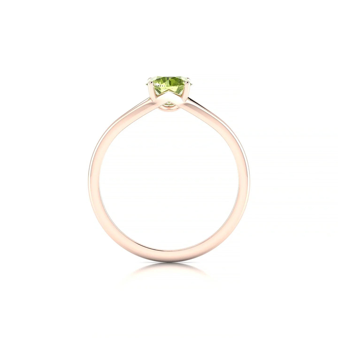 Rise | 18k Rose Gold 6 mm Round Peridot Ring