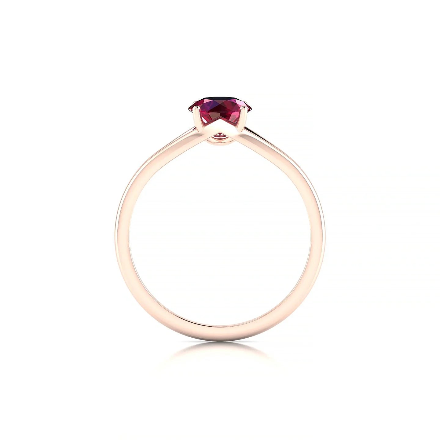 Rise | 18k Rose Gold 6 mm Round Ruby Ring