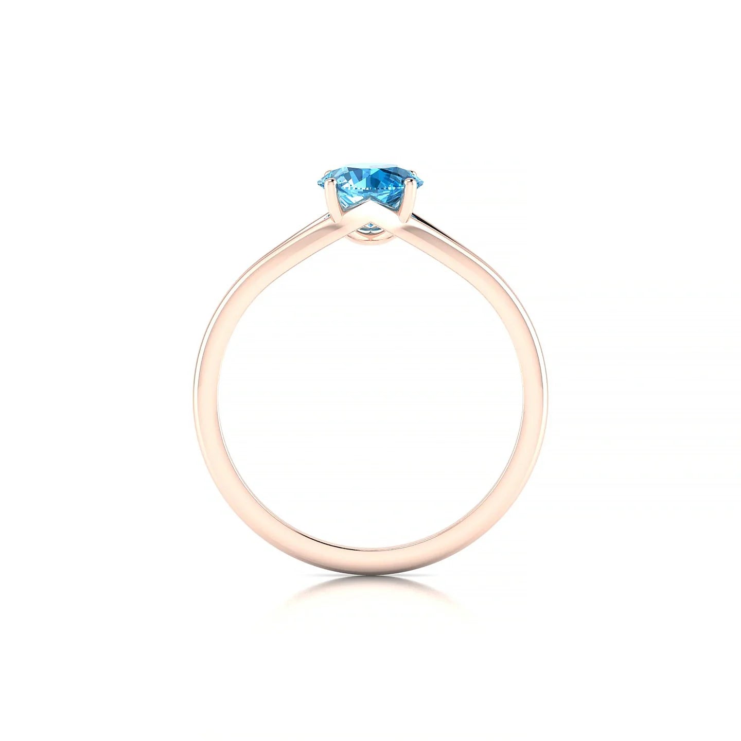 Rise | 18k Rose Gold 6 mm Round Topaz Ring