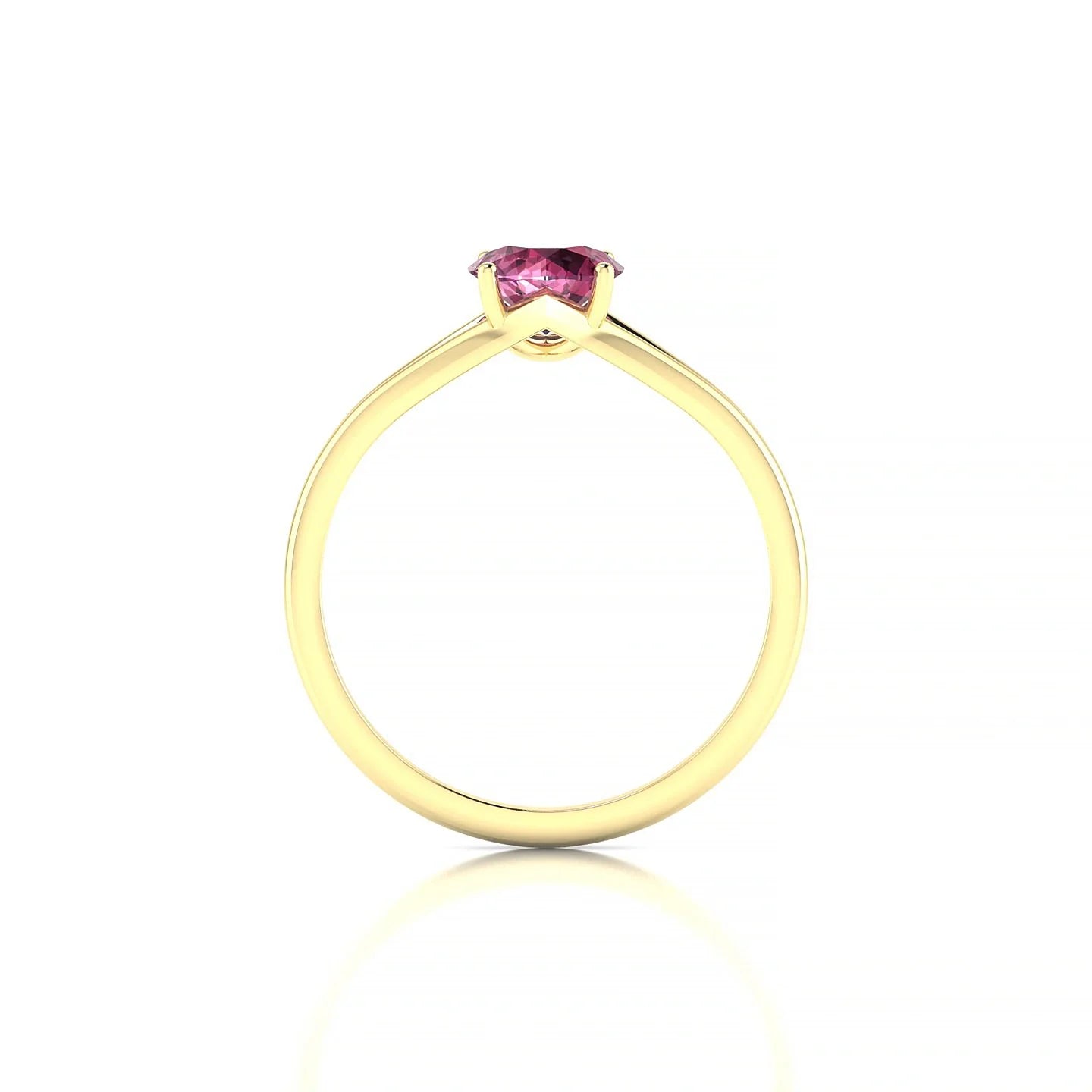 Rise | 18k Yellow Gold 6 mm Round Rhodolite Ring
