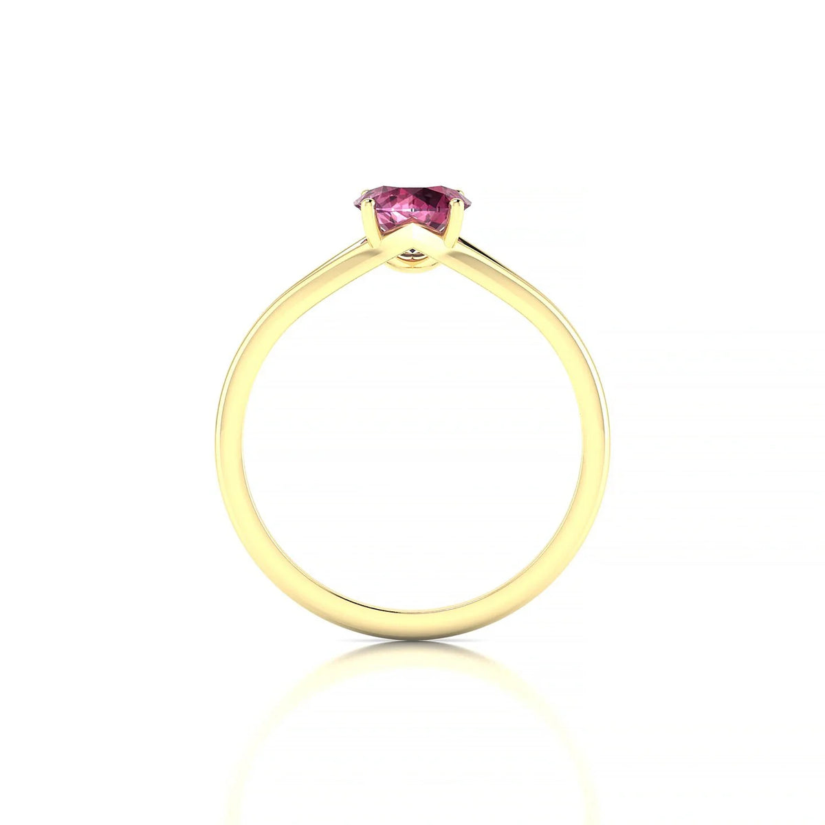 Rise | 18k Yellow Gold 6 mm Round Rhodolite Ring