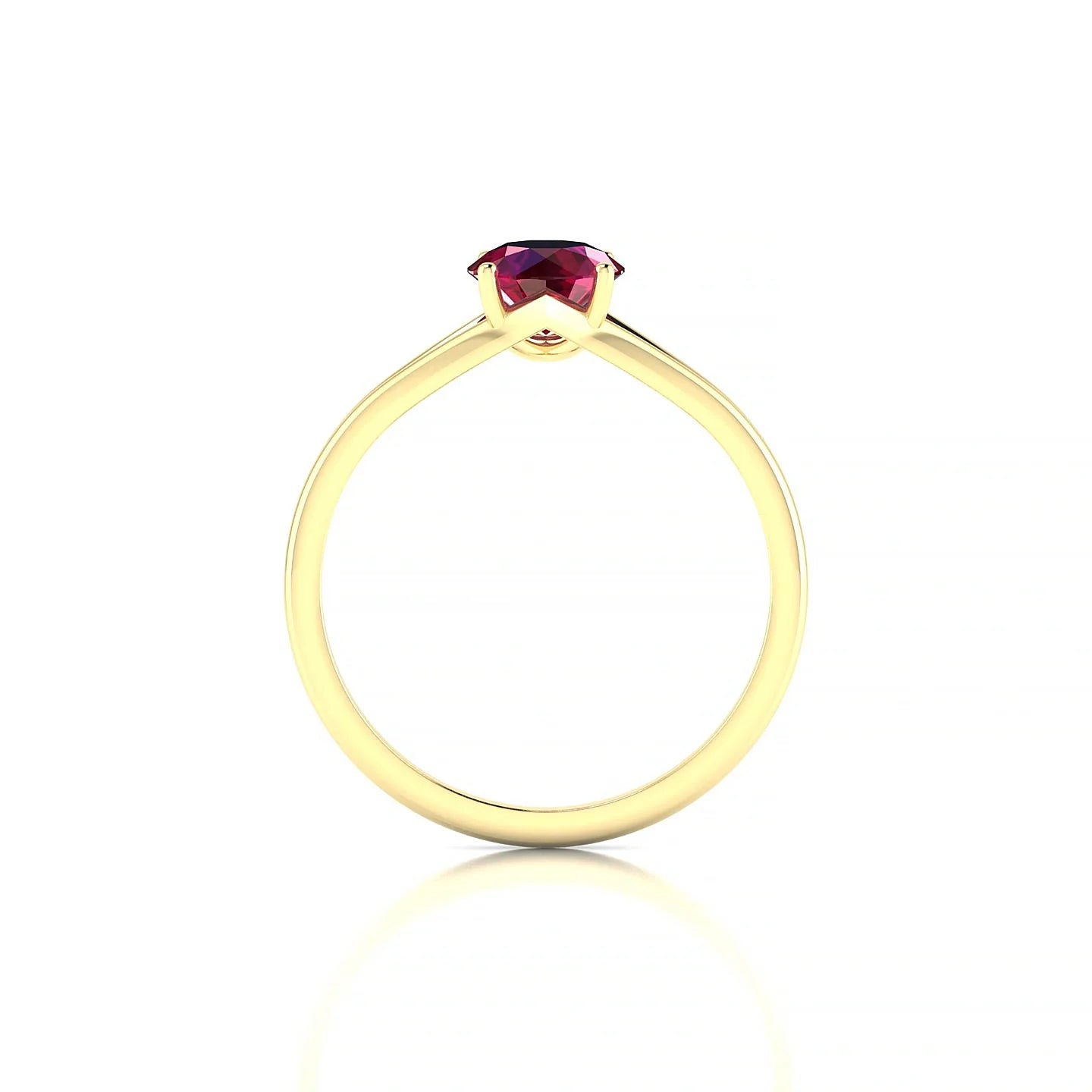 Rise | 18k Yellow Gold 6 mm Round Ruby Ring