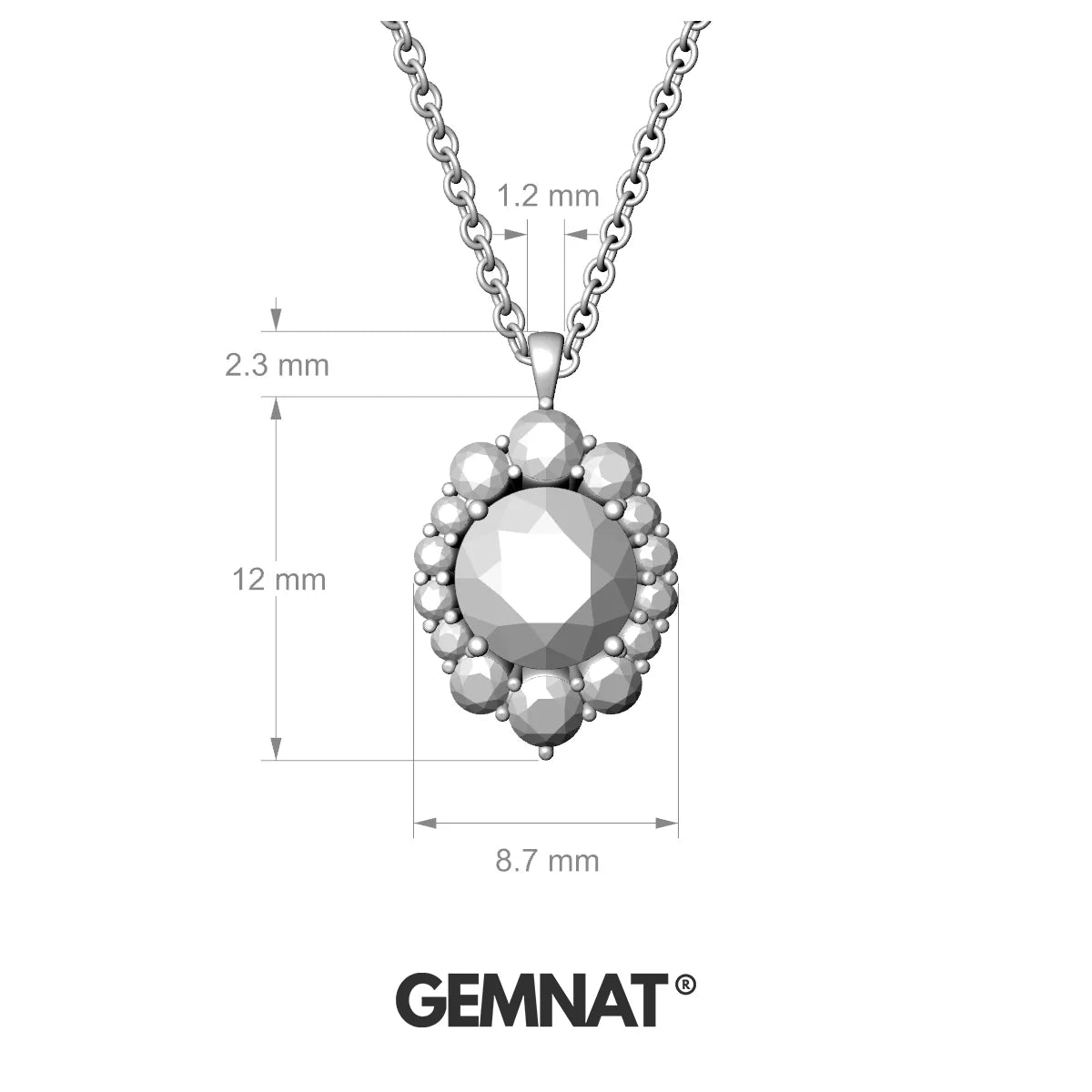 Romance | 18k Yellow Gold 6 mm Round Garnet Pendant