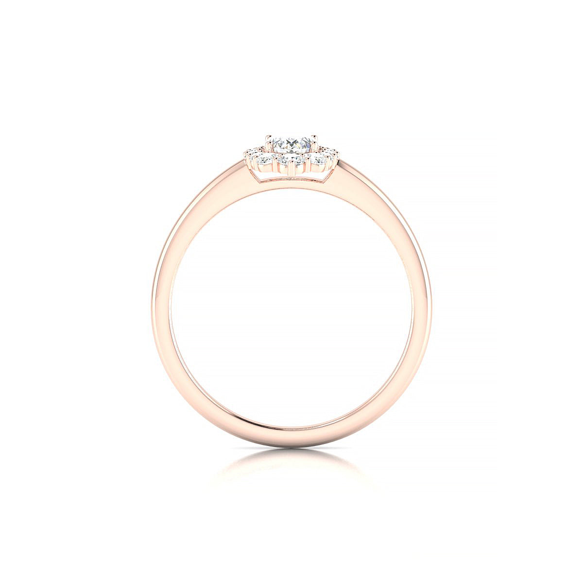 Romance | 18k Rose Gold 6 x 4 mm Oval Diamond Ring