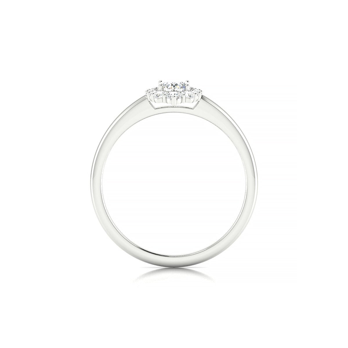 Romance | 18k White Gold 6 x 4 mm Oval Diamond Ring