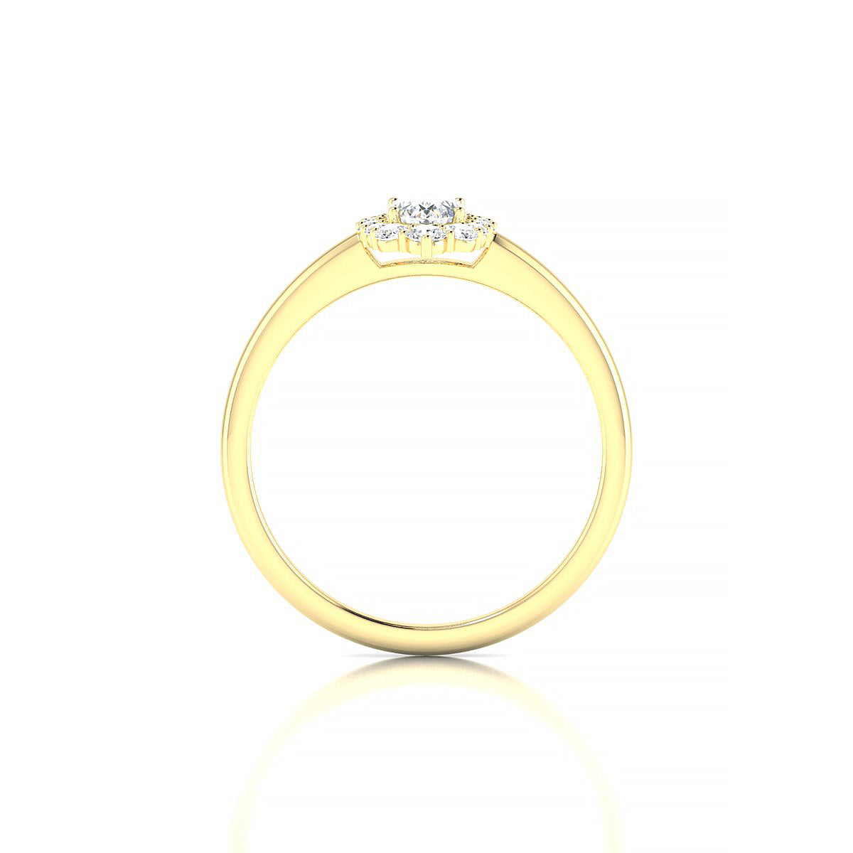 Romance | 18k Yellow Gold 6 x 4 mm Oval Diamond Ring