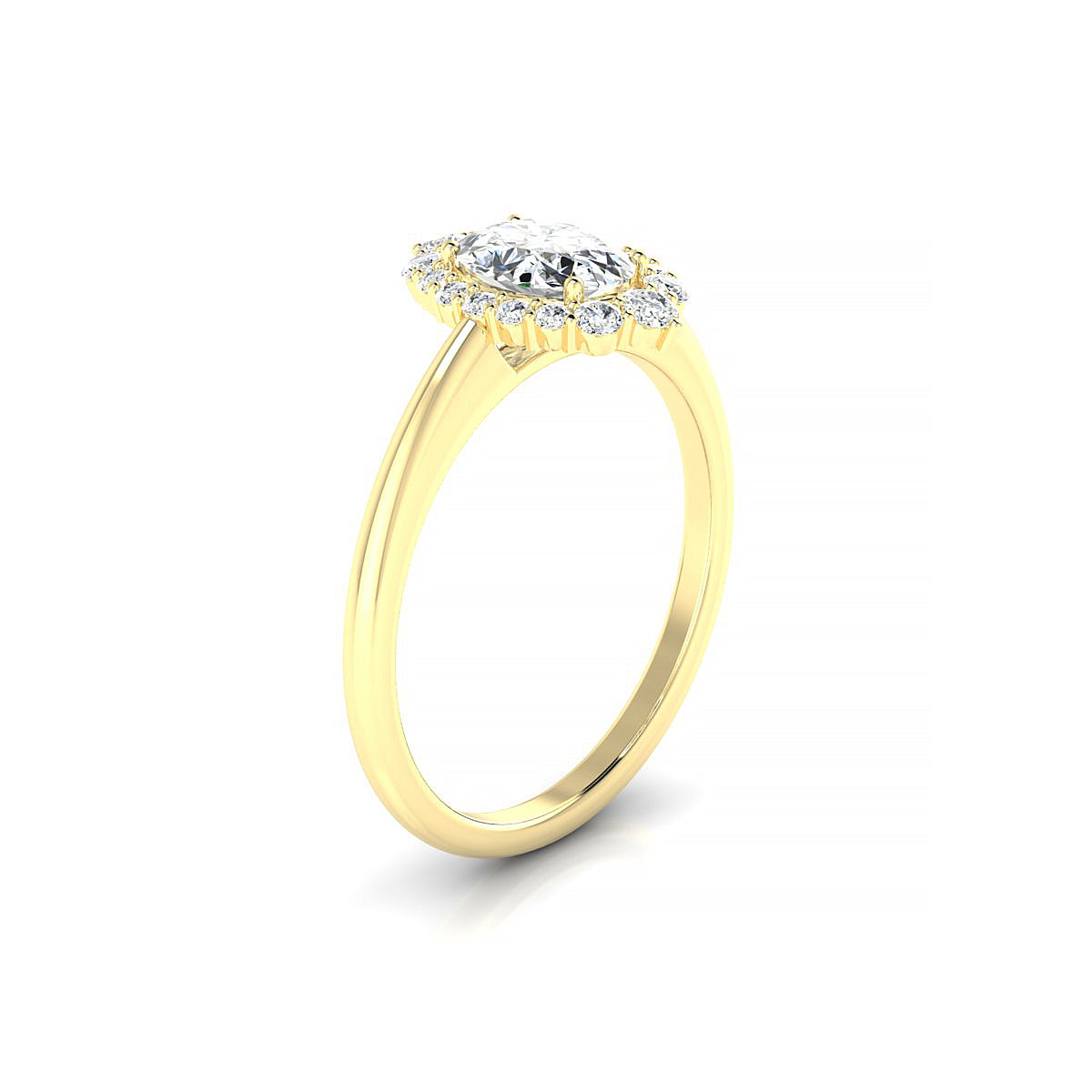 Romance | 18k Yellow Gold 7 x 5 mm Oval Diamond Ring