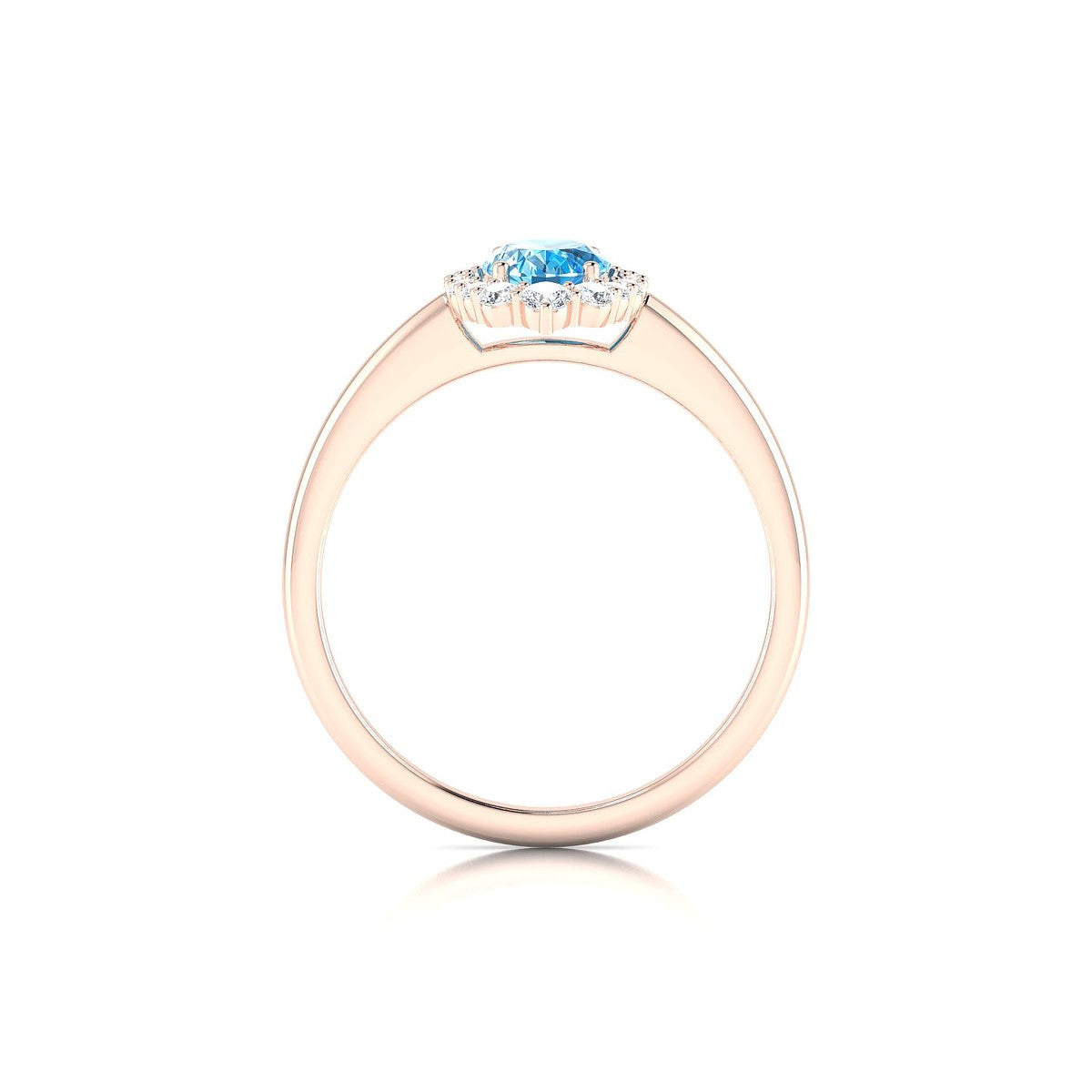 Romance | 18k Rose Gold 7 x 5 mm Oval Topaz Ring