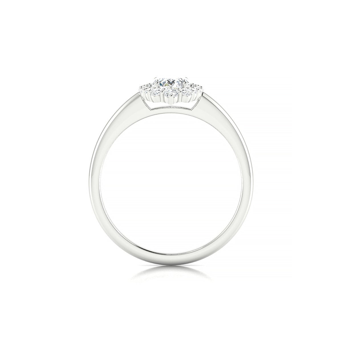 Romance | 18k White Gold 7 x 5 mm Oval Diamond Ring