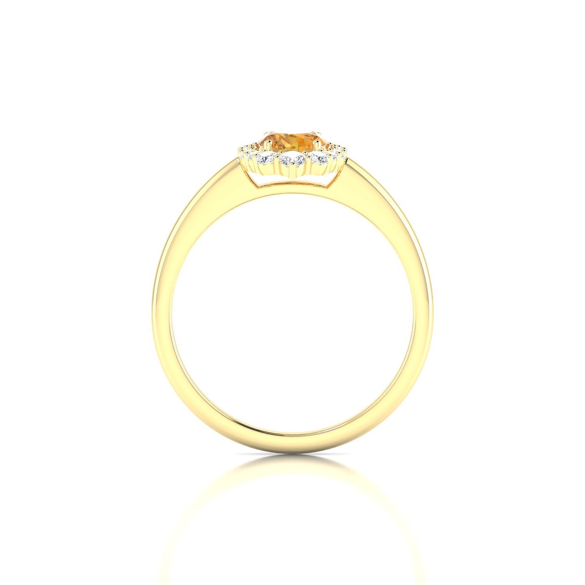 Romance | 18k Yellow Gold 7 x 5 mm Oval Citrine Ring