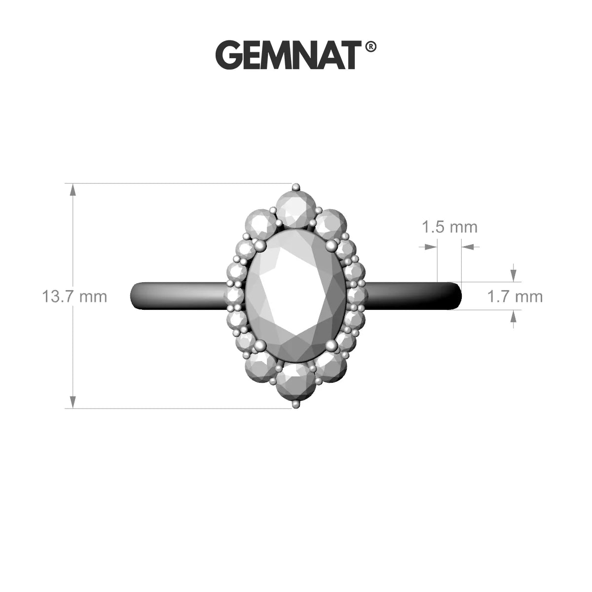 Romance | 18k Yellow Gold 8 x 6 mm Oval Morganite Ring
