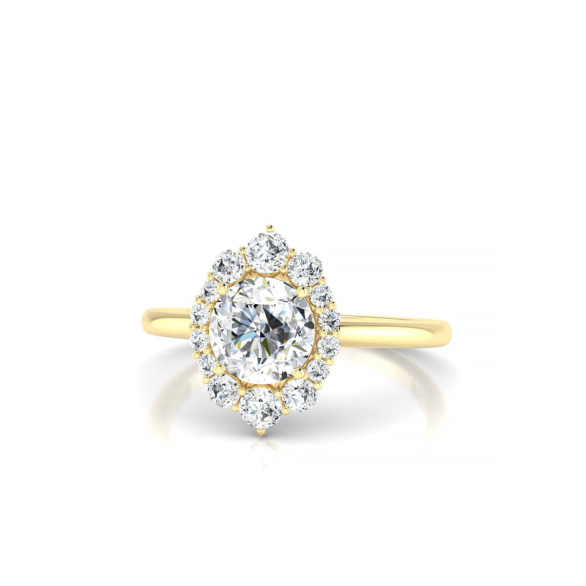 Romance | 18k Yellow Gold 5.7 mm Round Diamond Ring